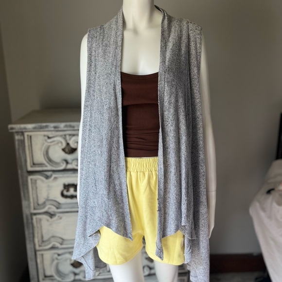 Olivia Sky Gray Cardigan Vest - Picture 1 of 6